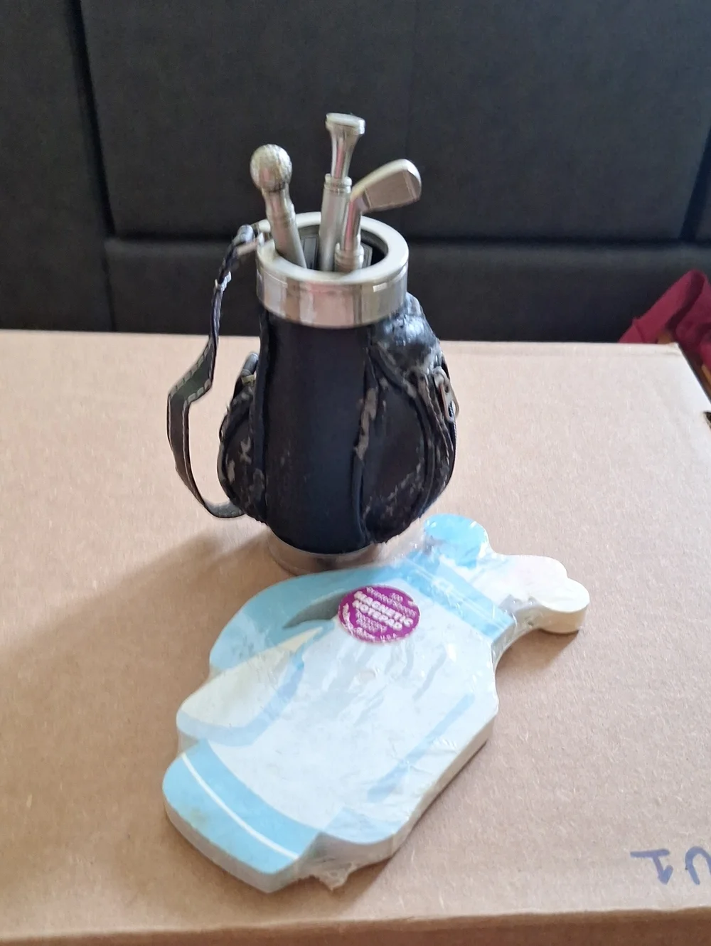Things Remembered Mini Golf Bag Décor in Black and Silver